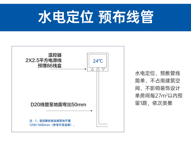 電地暖安裝水電定位預(yù)布管線圖